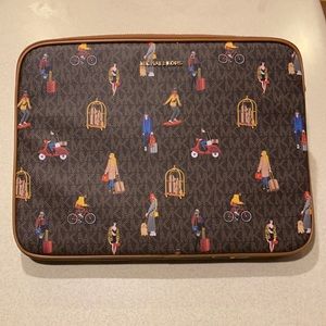 Michael Kors Computer Case Travel Themed